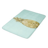 Goud en Mint Waterverf Ananas Badmat (Gekanteld)