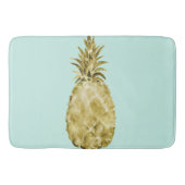 Goud en Mint Waterverf Ananas Badmat (Voorkant)