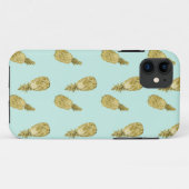 Goud en Mint Waterverf ananas Case-Mate iPhone Case (Achterkant (horizontaal))