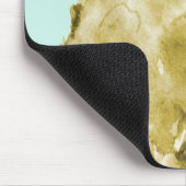 Goud en mint Waterverf Ananas Muismat (Hoek)