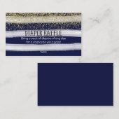 Goud en Navy Blue Baby shower Luier Raffle Informatiekaartje (Voorkant / Achterkant)