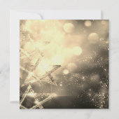 Goud en Navy Blue Bar Mitzvah Kaart (Achterkant)