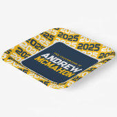 Goud en Navy Blue gepersonaliseerd Afstuderen Papieren Bordje (Gebogen)