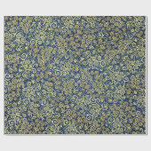 Goud en Navy Blue Luxe Abstract Patroon Cadeaupapier (Vlak)