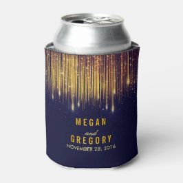 Goud en Navy String Lights Glitter Blikjeskoeler