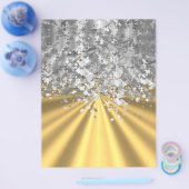Goud en nep glitters gepersonaliseerd flyer (Enkel)