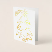 Goud en (of) Zilveren kerstboom Folie Kaarten (Voorkant)