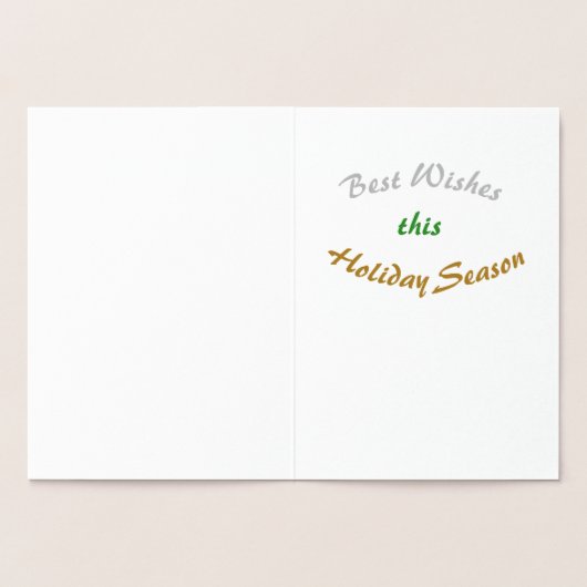 Goud en (of) Zilveren kerstboom Folie Kaarten (Binnen)