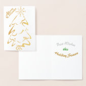 Goud en (of) Zilveren kerstboom Folie Kaarten (Display)