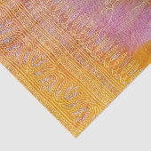 Goud en oranje bloemoraal materiaal tissuepapier (Detail)