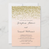 Goud en Oranje huwelijk Kaart (Voorkant)