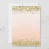 Goud en Oranje huwelijk Kaart (Achterkant)