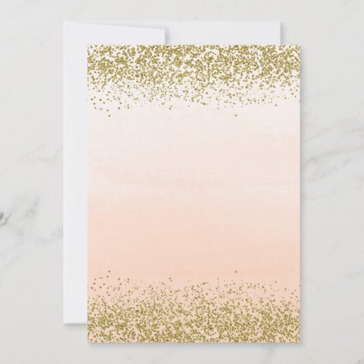 Goud en Oranje huwelijk Kaart (Achterkant)