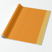 Goud en Oranje omslagpapier Cadeaupapier (Uitgerold)