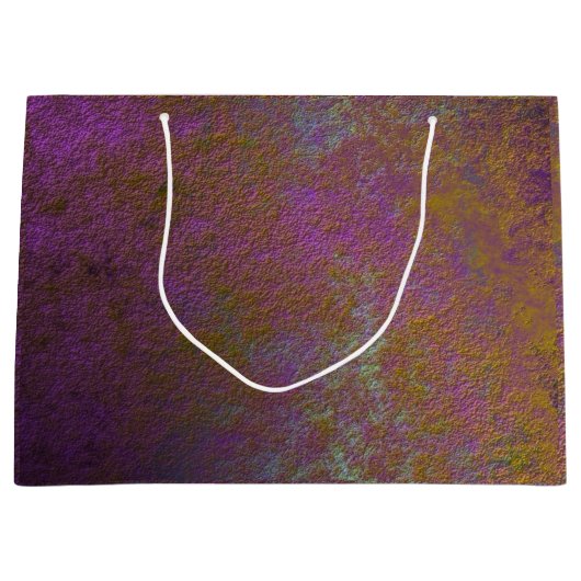 Goud en paars abstract ontwerp large cadeautasje (Voorkant)