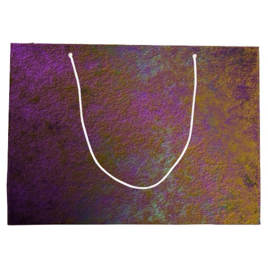 Goud en paars abstract ontwerp large cadeautasje (Achterkant)