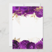 Goud en Paars Floral Borders 60e verjaardag Kaart (Achterkant)