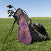 Goud en Paars Fractal Golfhanddoek (Groen)