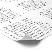 Goud en Paars lavender Wedding Seating Chart Poster (Hoek)