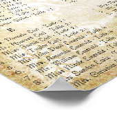 Goud en Paars lavender Wedding Seating Chart Poster (Hoek)