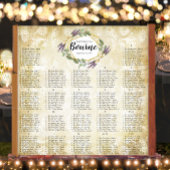 Goud en Paars lavender Wedding Seating Chart Poster
