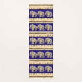 Goud en Paars sierplanten Yogamat (Voorkant)