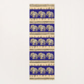 Goud en Paars sierplanten Yogamat (Achterkant)