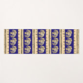 Goud en Paars sierplanten Yogamat (Voorkant (horizontaal))