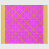 Goud en Paars verpakkingspapier Cadeaupapier (Vlak)