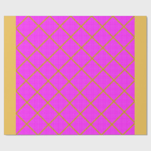 Goud en Paars verpakkingspapier Cadeaupapier (Vlak)