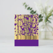 Goud en paars vocht briefkaart (Staand voorkant)