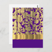 Goud en paars vocht briefkaart (Voorkant / Achterkant)