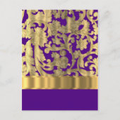 Goud en paars vocht briefkaart (Voorkant)