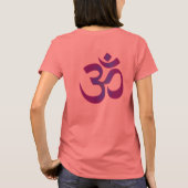 Goud en Paars Yoga Meditation Zen OM-symbool T-shirt (Achterkant)