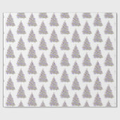 Goud en Paarse kerstboom Cadeaupapier (Vlak)