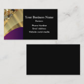 Goud en paarse magenta patroon visitekaartje (Voorkant / Achterkant)