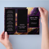 Goud en Paarse Menu & Prijzen (Hand)