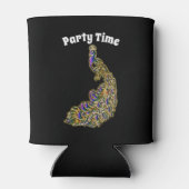 Goud en paarse pauw glimpelen helder blikjeskoeler (Achterkant)