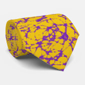 Goud en Paarse tie Dye necktie Stropdas (Opgerold)