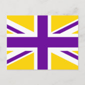 Goud en Paarse Uniefaciliteit Briefkaart (Voorkant)