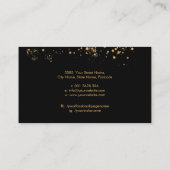 Goud en parel Schaar en Vlinder Stijlvol Visitekaartje (Achterkant)