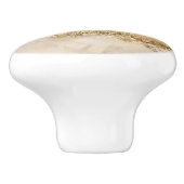 Goud en Parel - Spatten en vloeien Keramische Knop (Zijkant)