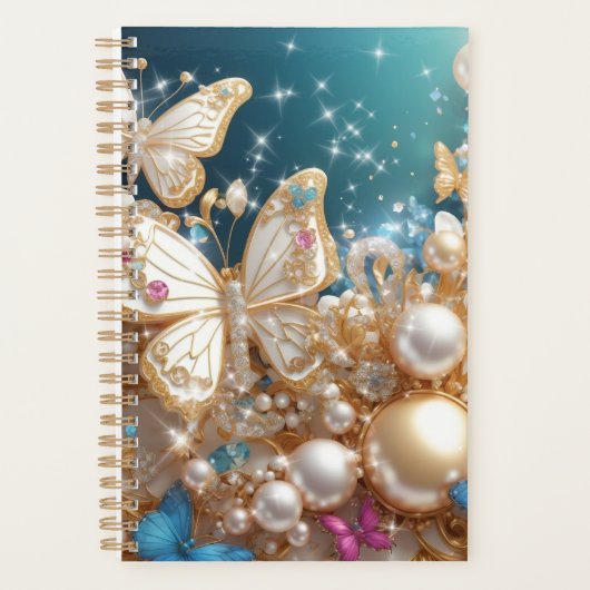 Goud en Parel Vlinders Planner (Voorkant)