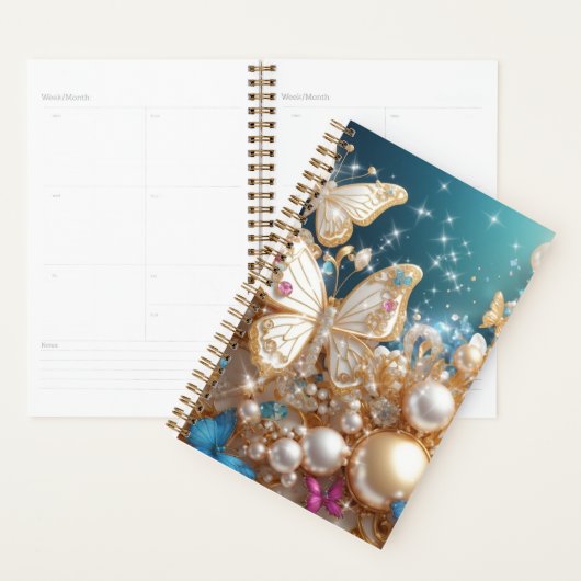 Goud en Parel Vlinders Planner (Display)