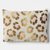 Goud en pastelroze luipaardprint chic dier etui (Achterkant)