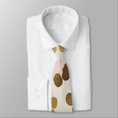 Goud en pastelroze luipaardprint chic dier stropdas (Gebonden)