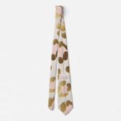 Goud en pastelroze luipaardprint chic dier stropdas (Achterkant)