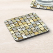 Goud en patrijzen drankjes onderzetter (Linkerzijde)