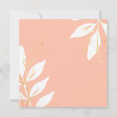 Goud en Peach Floral word mijn Bridesmaid Kaart (Achterkant)