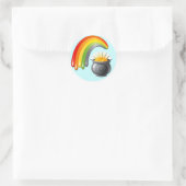 GOUD EN RAINBOW RONDE STICKER (Tas)